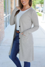 IN STOCK Knit Colbie Ribbed Cardigan - Mocha