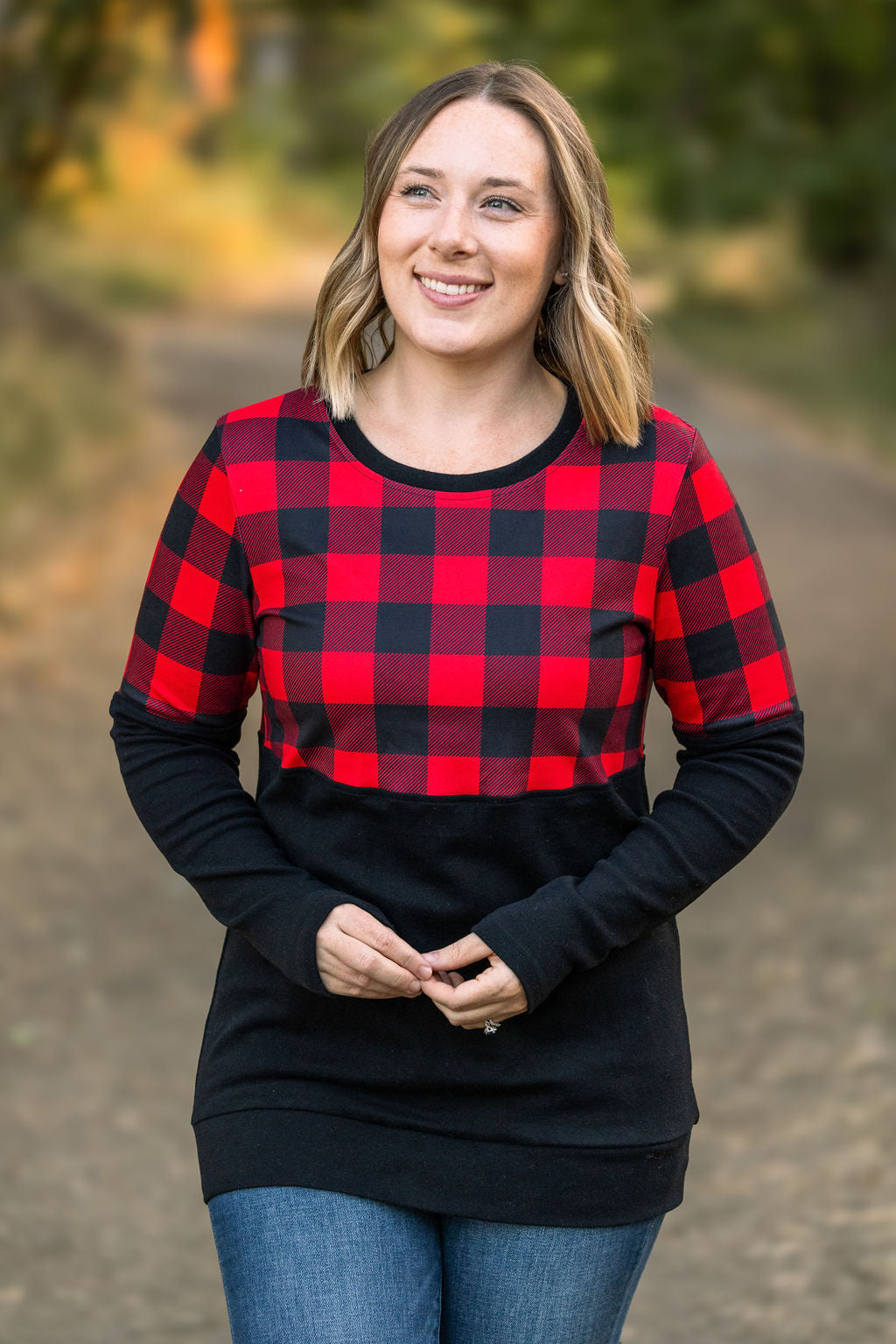 IN STOCK Natalie Pullover - Buffalo Plaid