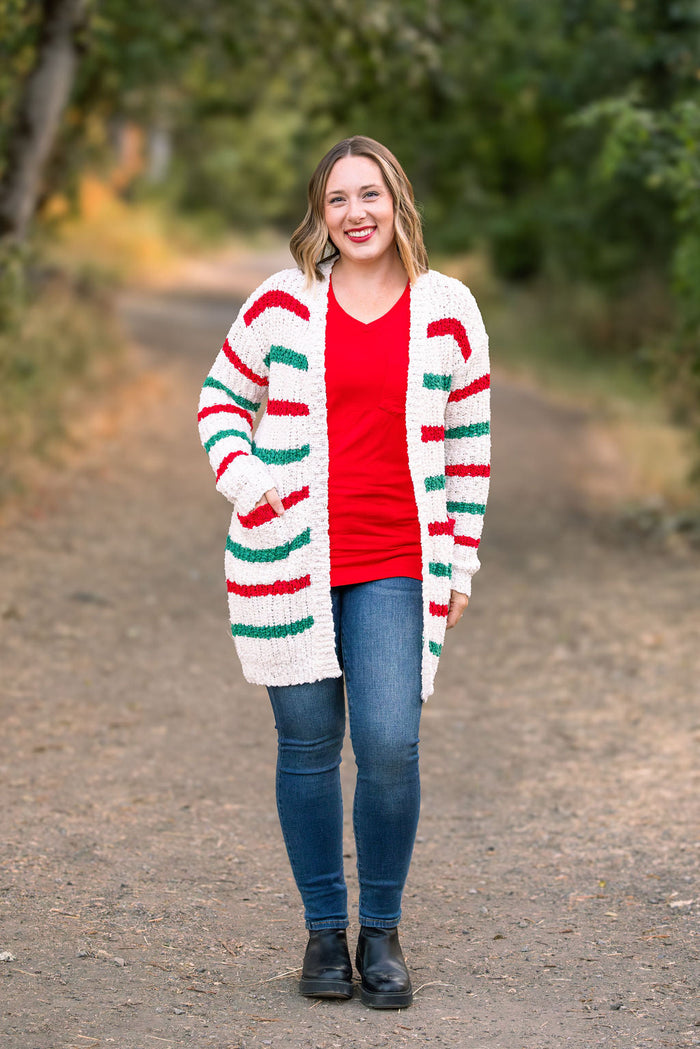 IN STOCK Christmas Stripe Cardigan