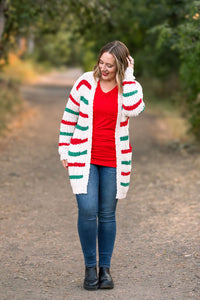 IN STOCK Christmas Stripe Cardigan