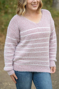 IN STOCK Cozy Striped Sweater - Mauve