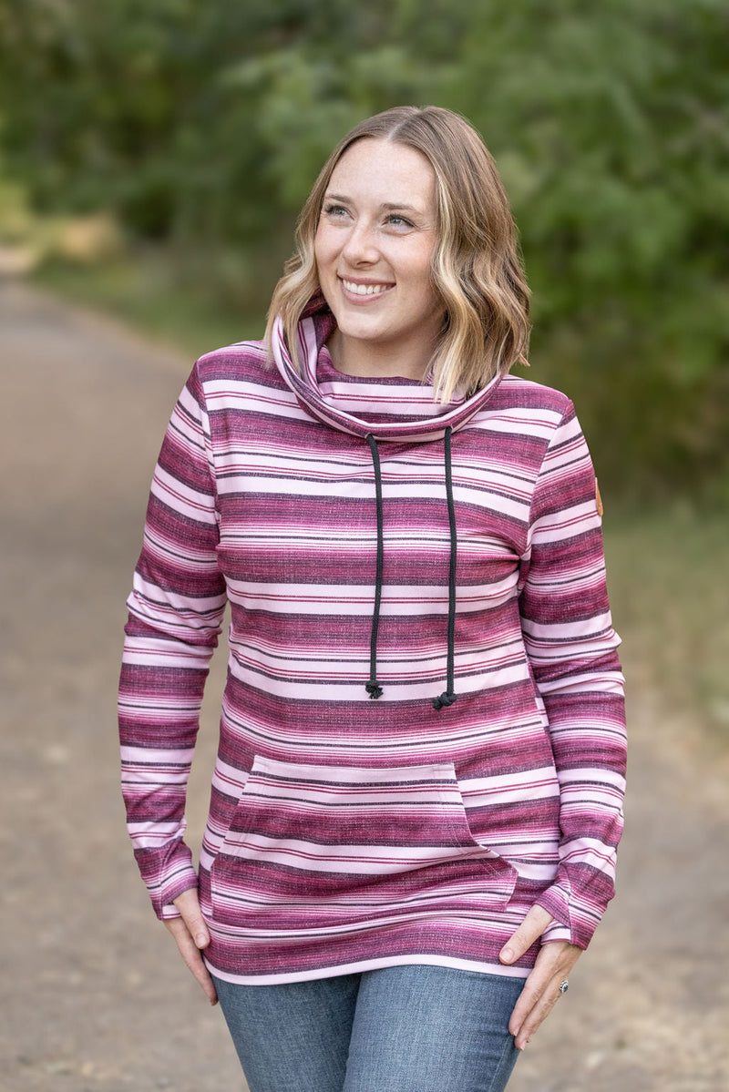 Soft Funnel Neck - Berry Serape