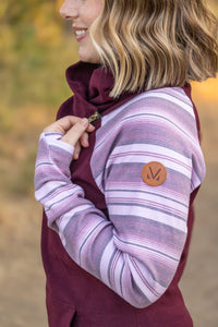 IN STOCK Classic Zoey ZipCowl Sweatshirt - Berry Serape