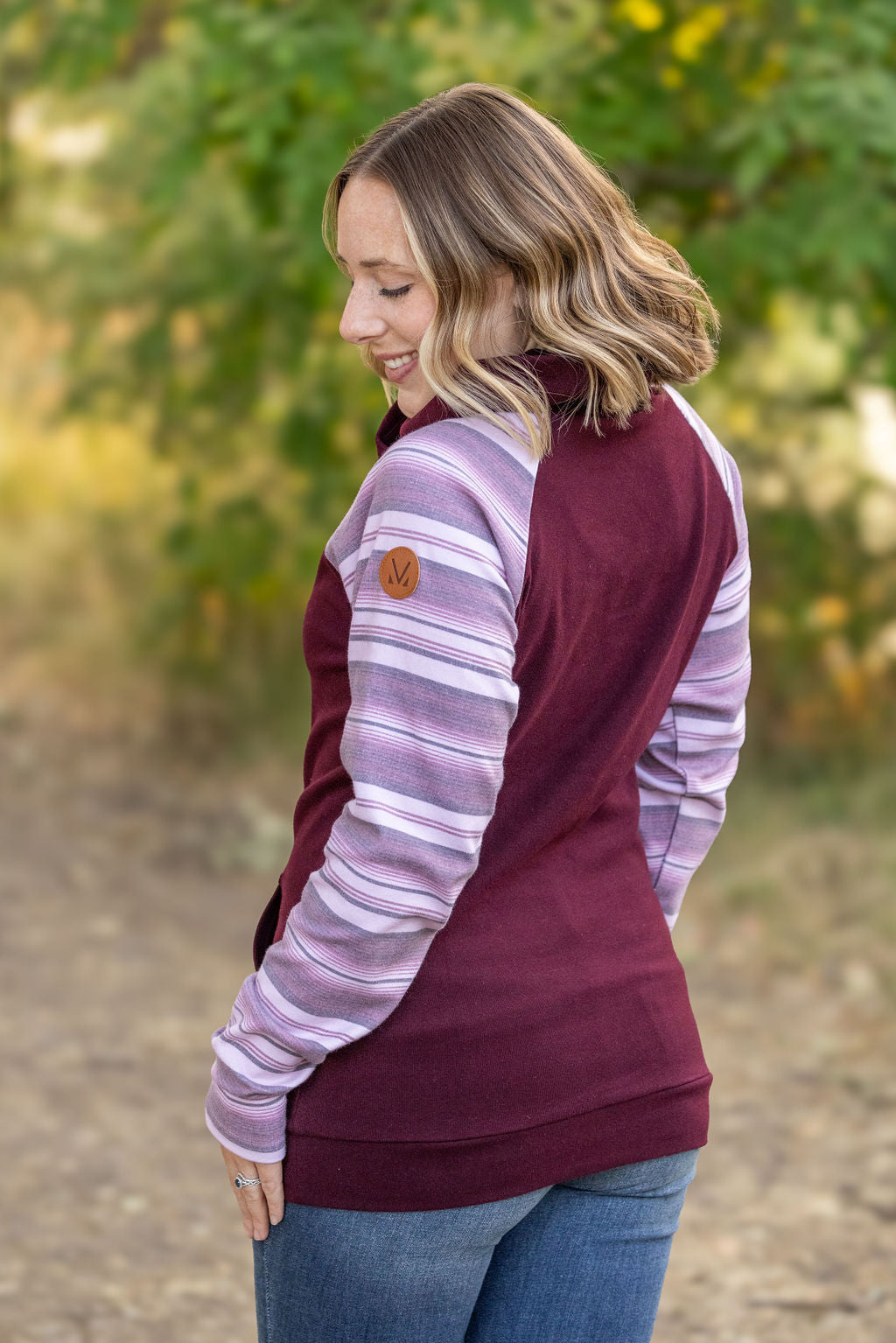 IN STOCK Classic Zoey ZipCowl Sweatshirt - Berry Serape