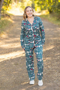 IN STOCK Evergreen Christmas Pajama Set FINAL SALE