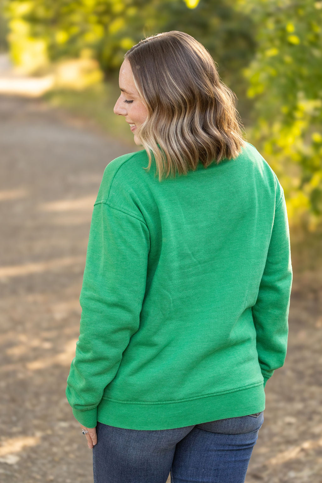 IN STOCK Vintage Wash Pocket Pullover - Green