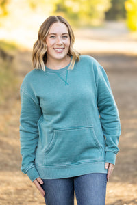 IN STOCK Vintage Wash Pocket Pullover - Teal