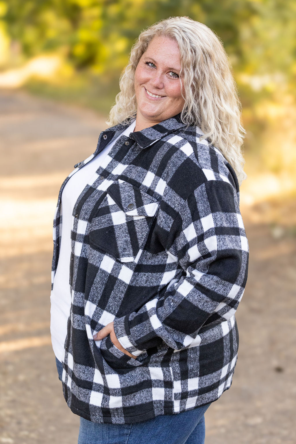 IN STOCK Norah Plaid Shacket - Classic Black and White | Women's Shacket