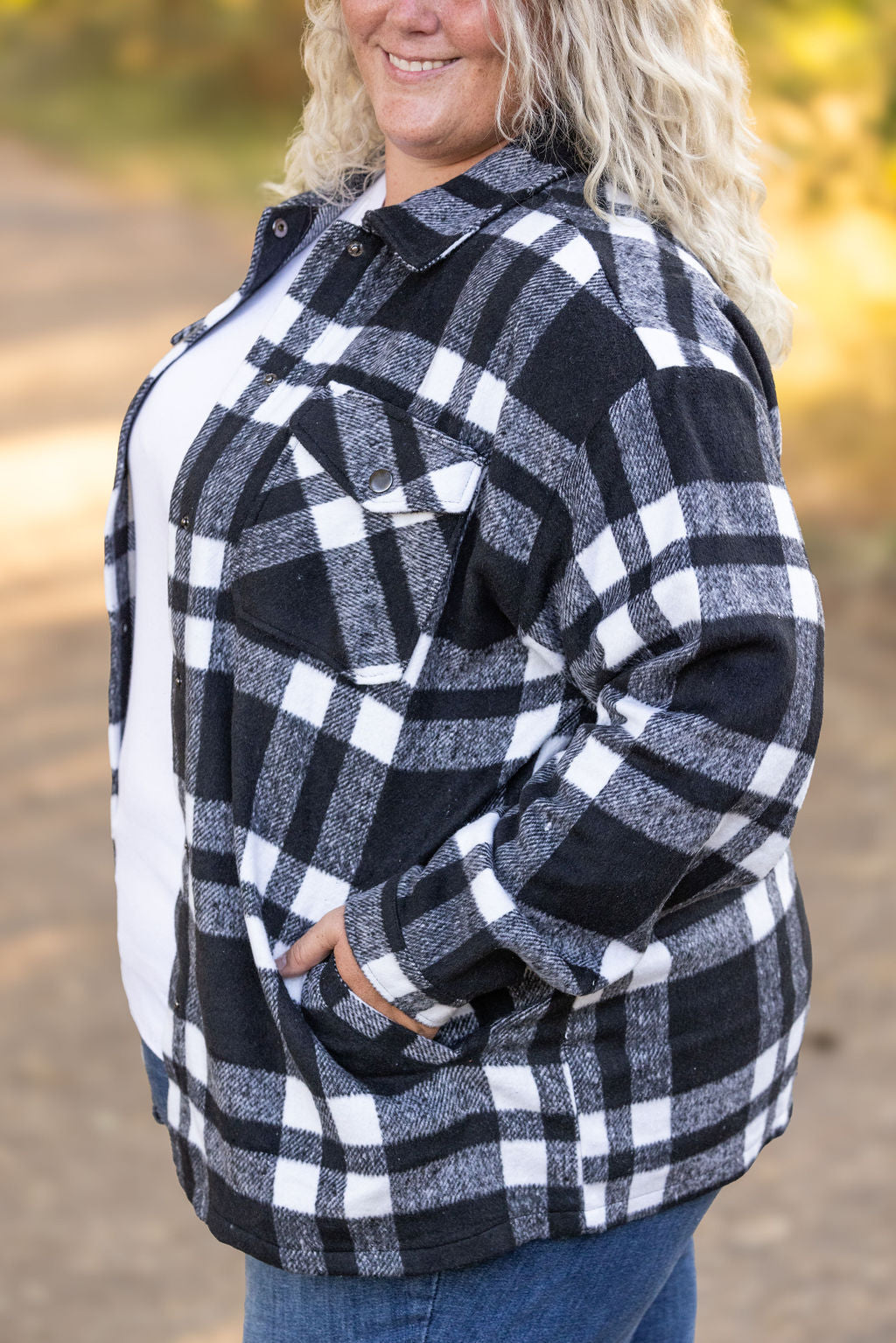 IN STOCK Norah Plaid Shacket - Classic Black and White | Women's Shacket