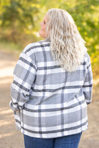 IN STOCK Norah Plaid Shacket - Classic Grey and White | Women's Shacket