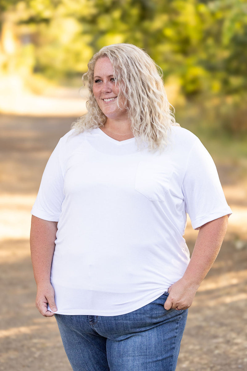 IN STOCK Sophie Pocket Tee - White | Women's Short Sleeve