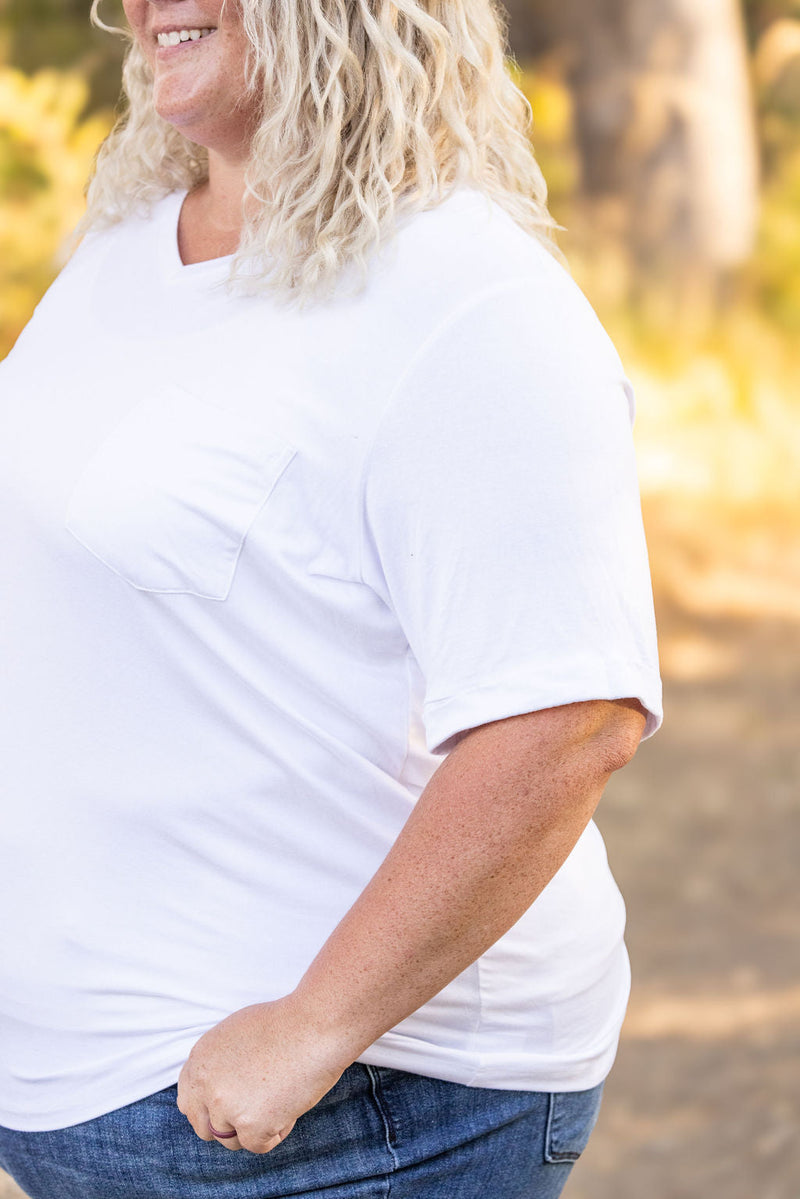 IN STOCK Sophie Pocket Tee - White | Women's Short Sleeve