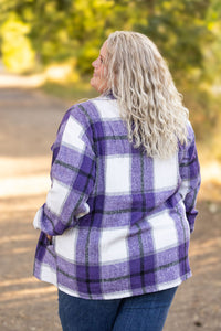 IN STOCK Norah Plaid Shacket - Purple Mix FINAL SALE