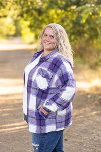 IN STOCK Norah Plaid Shacket - Purple Mix FINAL SALE