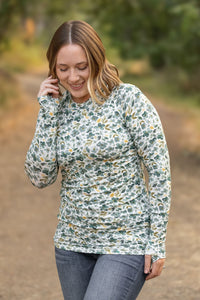 IN STOCK Blair Long Sleeve Top - Green Floral