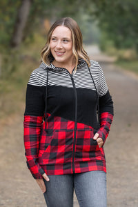 IN STOCK Colorblock Fullzip - Plaid and Stripes