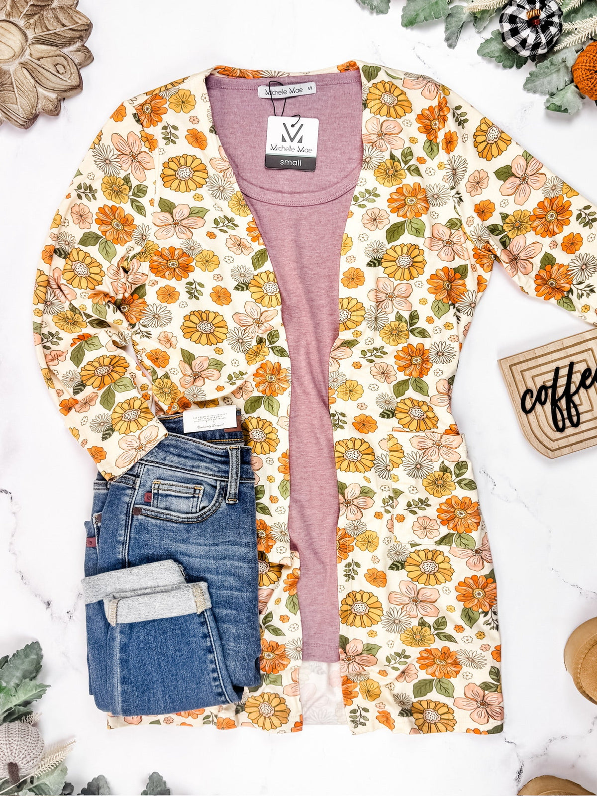 IN STOCK Classic Cardigan - Fall Boho Floral