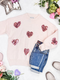 IN STOCK Sparkle Hearts Sweater