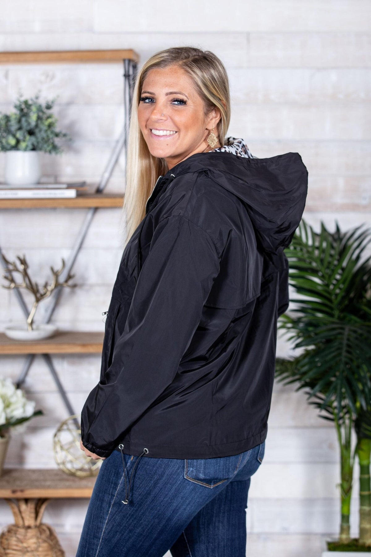 Abby Leopard Windbreaker-#1-Black