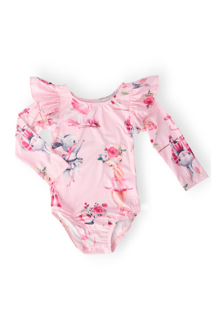 Ballet Beauties L/S Flutter Sleeve Leotard