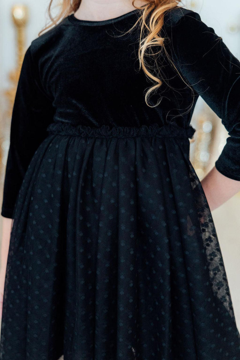 Black Velvet Tutu Dress