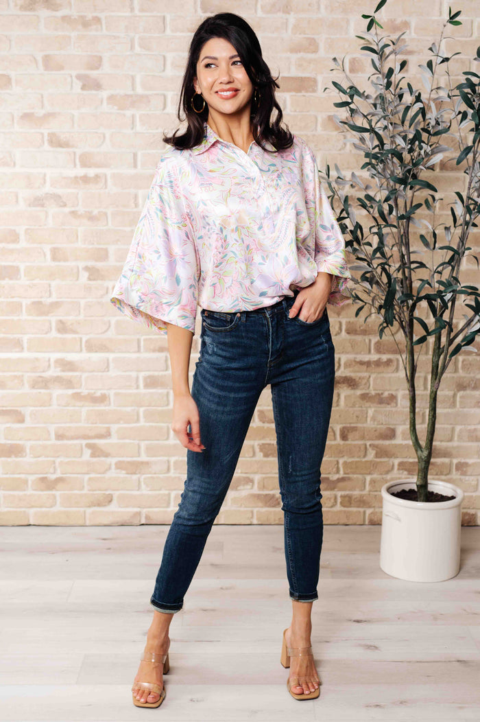 Blissful Botanicals Blouse - Mack and Mav Boutique 