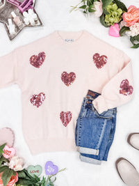 IN STOCK Sparkle Hearts Sweater