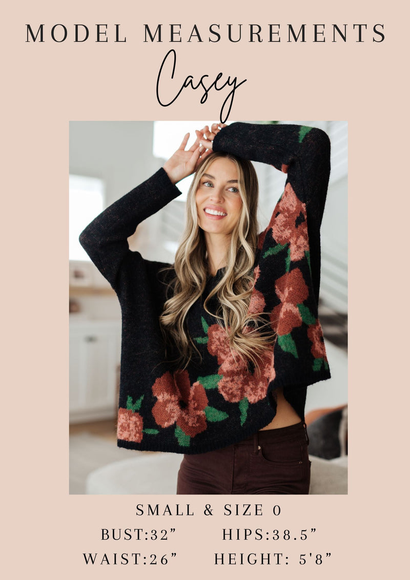 Lizzy Top in Royal and Blush Floral - Mack and Mav Boutique 