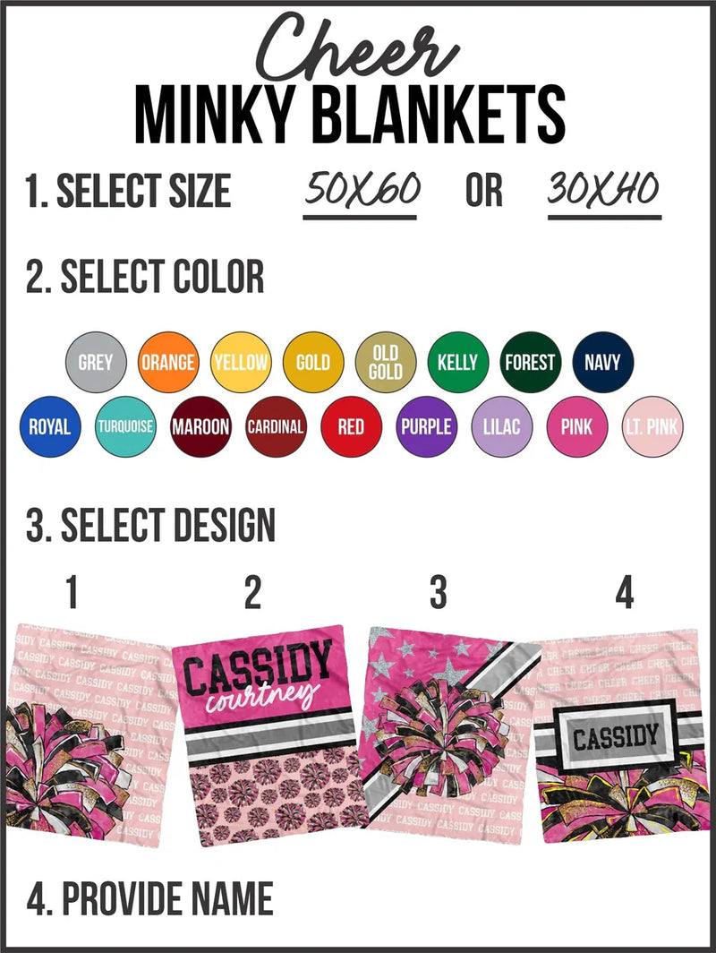 Cheer Minky Custom Blanket