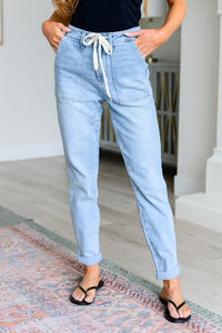 Cooper High Rise Vintage Denim Jogger - Mack and Mav Boutique 