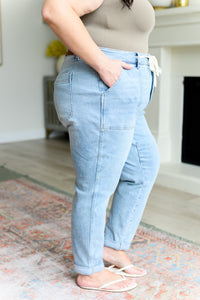 Cooper High Rise Vintage Denim Jogger - Mack and Mav Boutique 