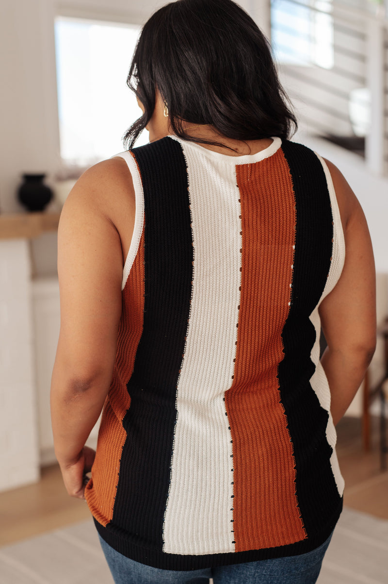 Decidedly Undecided Knit Striped Tank - Mack and Mav Boutique 