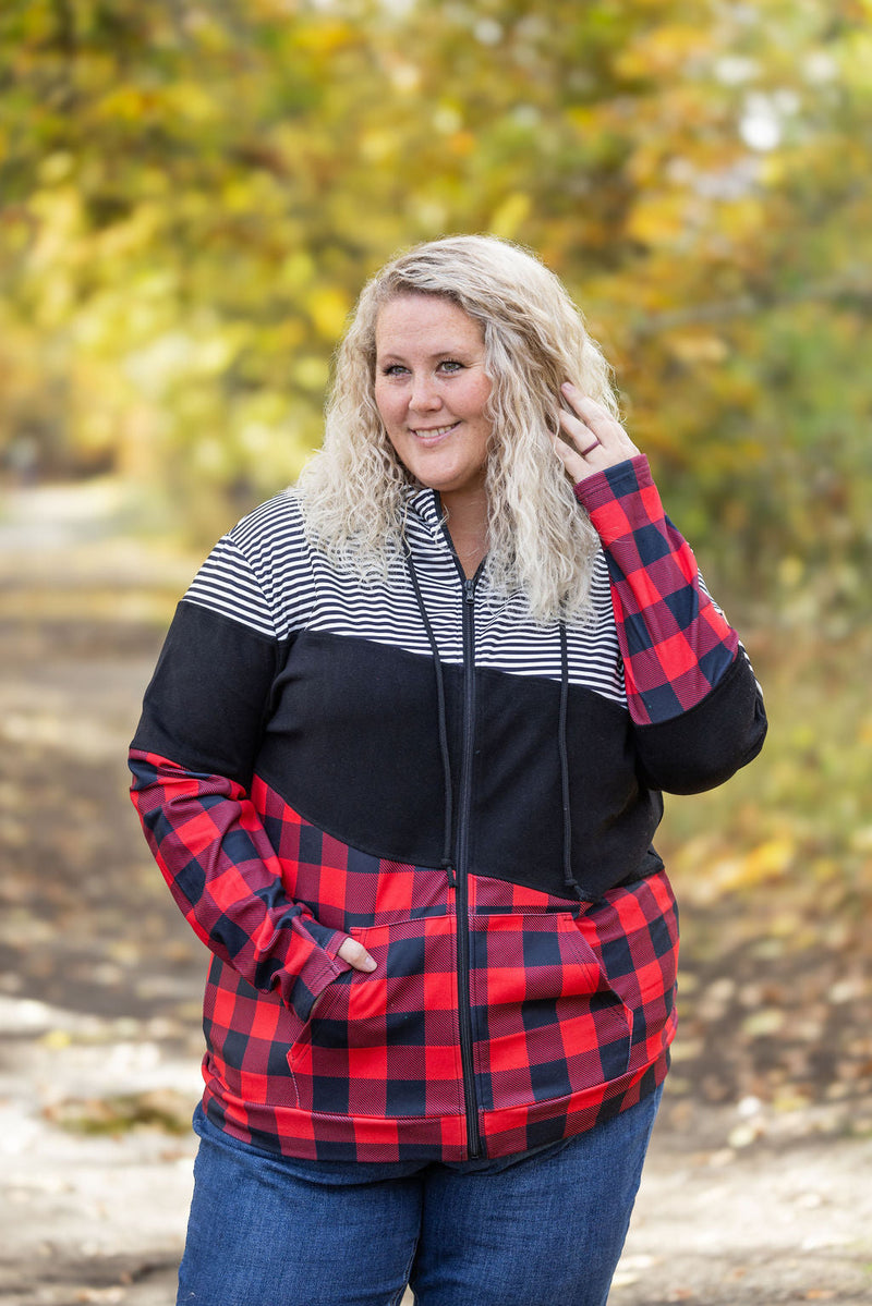 IN STOCK Colorblock Fullzip - Plaid and Stripes