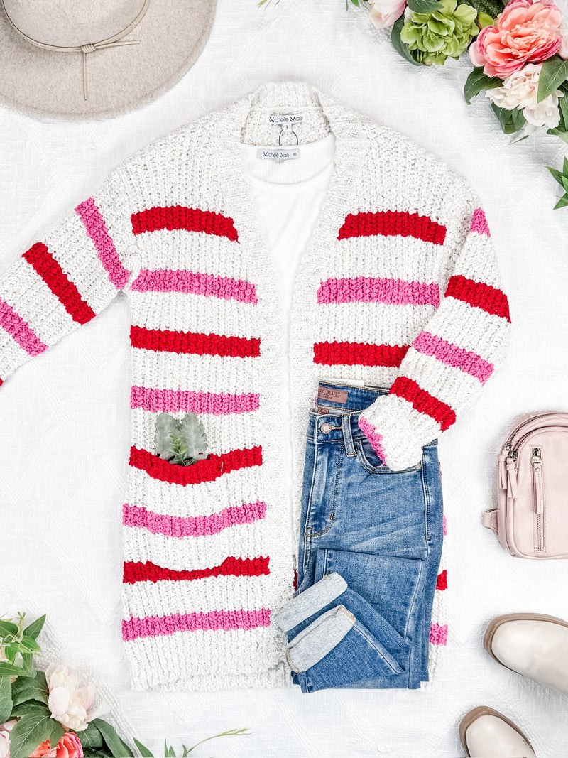 IN STOCK Valentine's Stripe Cardigan