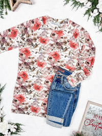 IN STOCK Blair Long Sleeve Top - Floral Sunset