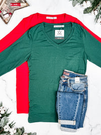 IN STOCK Larissa Long Sleeve - Evergreen