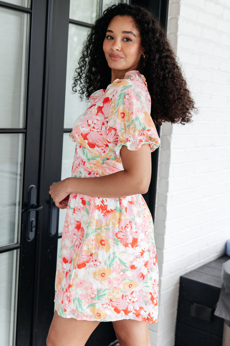 Fancy Free Floral Dress - Mack and Mav Boutique 