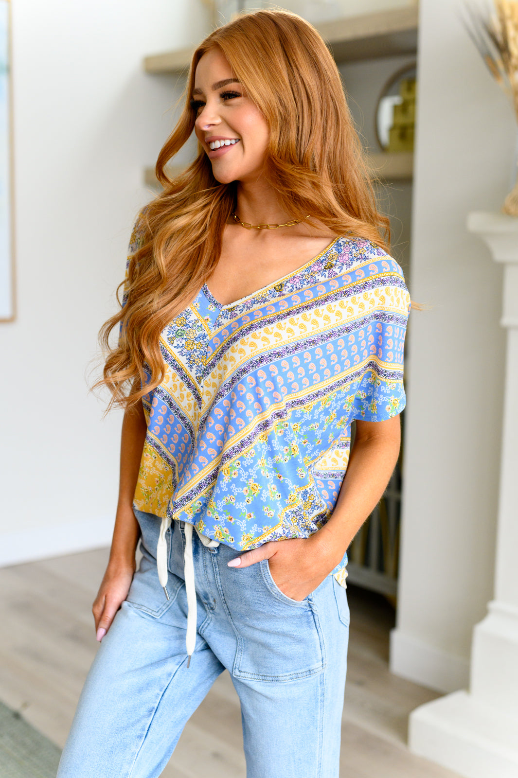 For All We Know V-Neck Blouse - Mack and Mav Boutique 