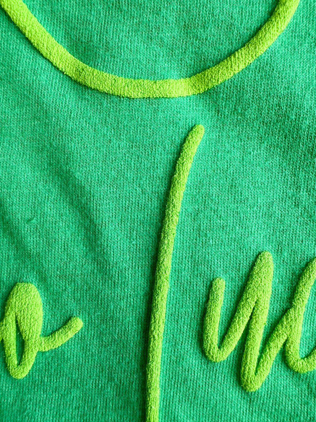 Happy Go Lucky (Lime Puff Ink) Green Tee