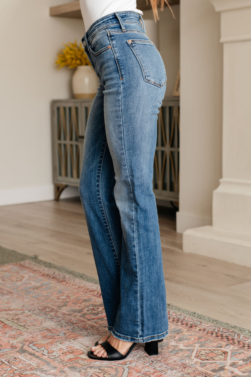 Genevieve Mid Rise Vintage Bootcut Jeans - Mack and Mav Boutique 