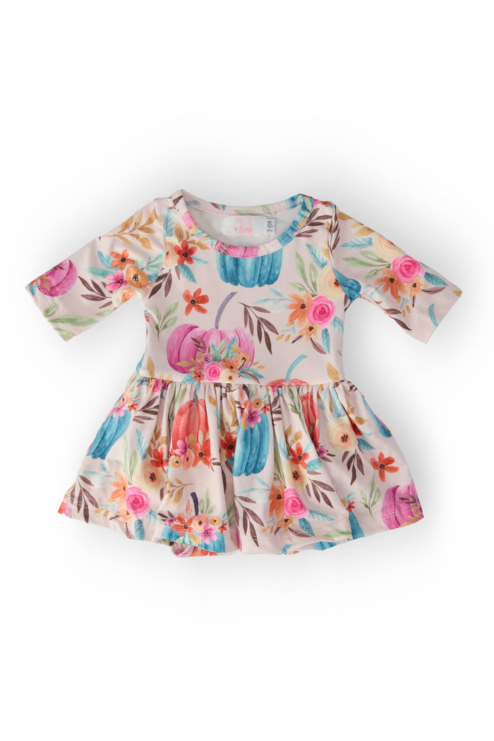 Harvest Blooms 3/4 Sleeve Twirl Bodysuit