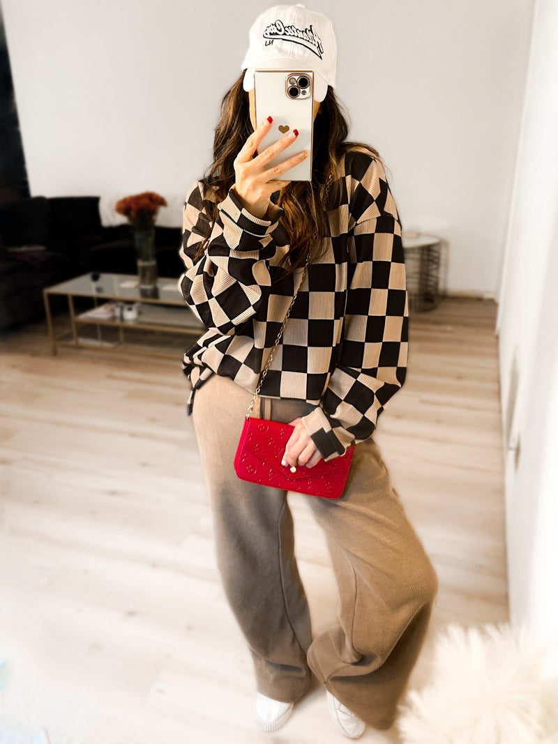 PRE-ORDER Charlie Checkered Corded Crew Set