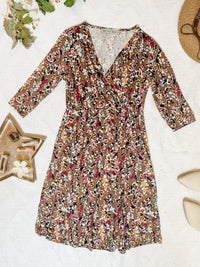 IN STOCK Taylor Dress - Mocha Floral FINAL SALE