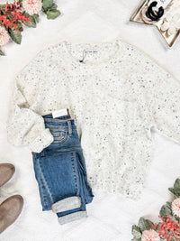 IN STOCK Confetti Sweater - White