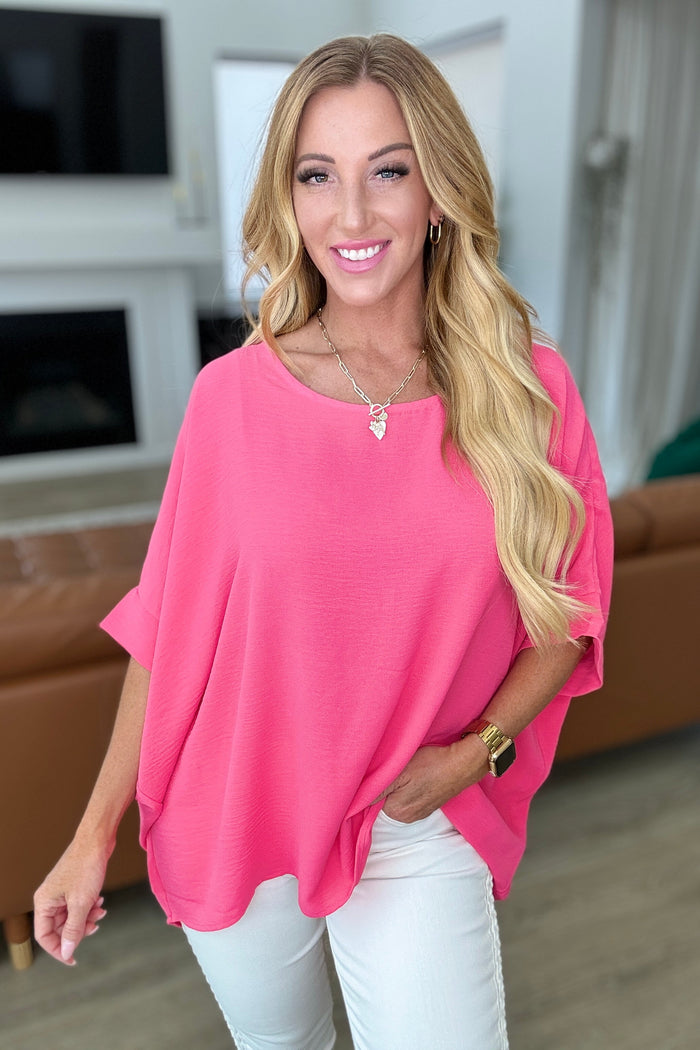 Feels Like Me Dolman Sleeve Top in Bubble Gum Pink - Mack and Mav Boutique 