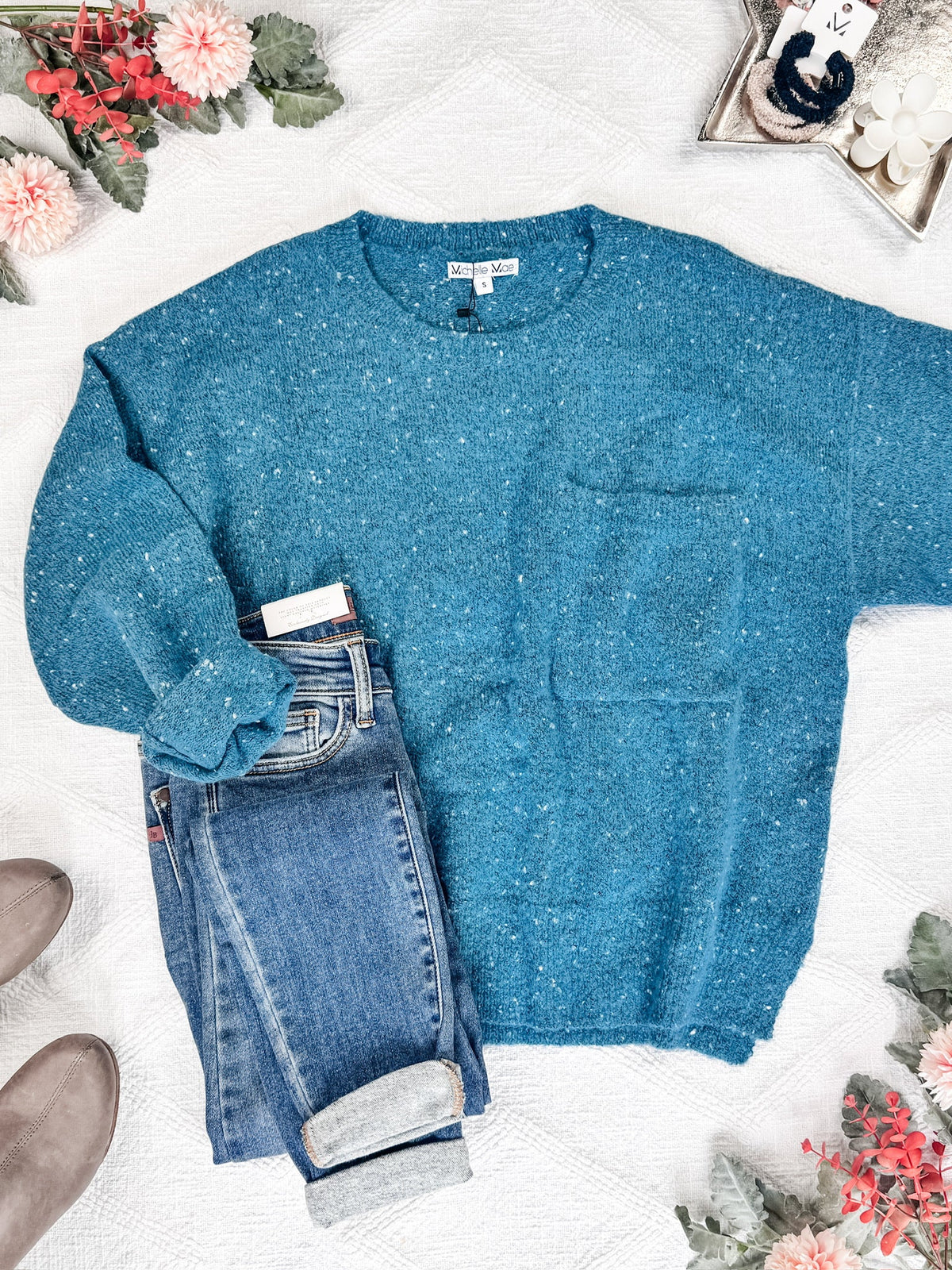 IN STOCK Confetti Sweater - Blue