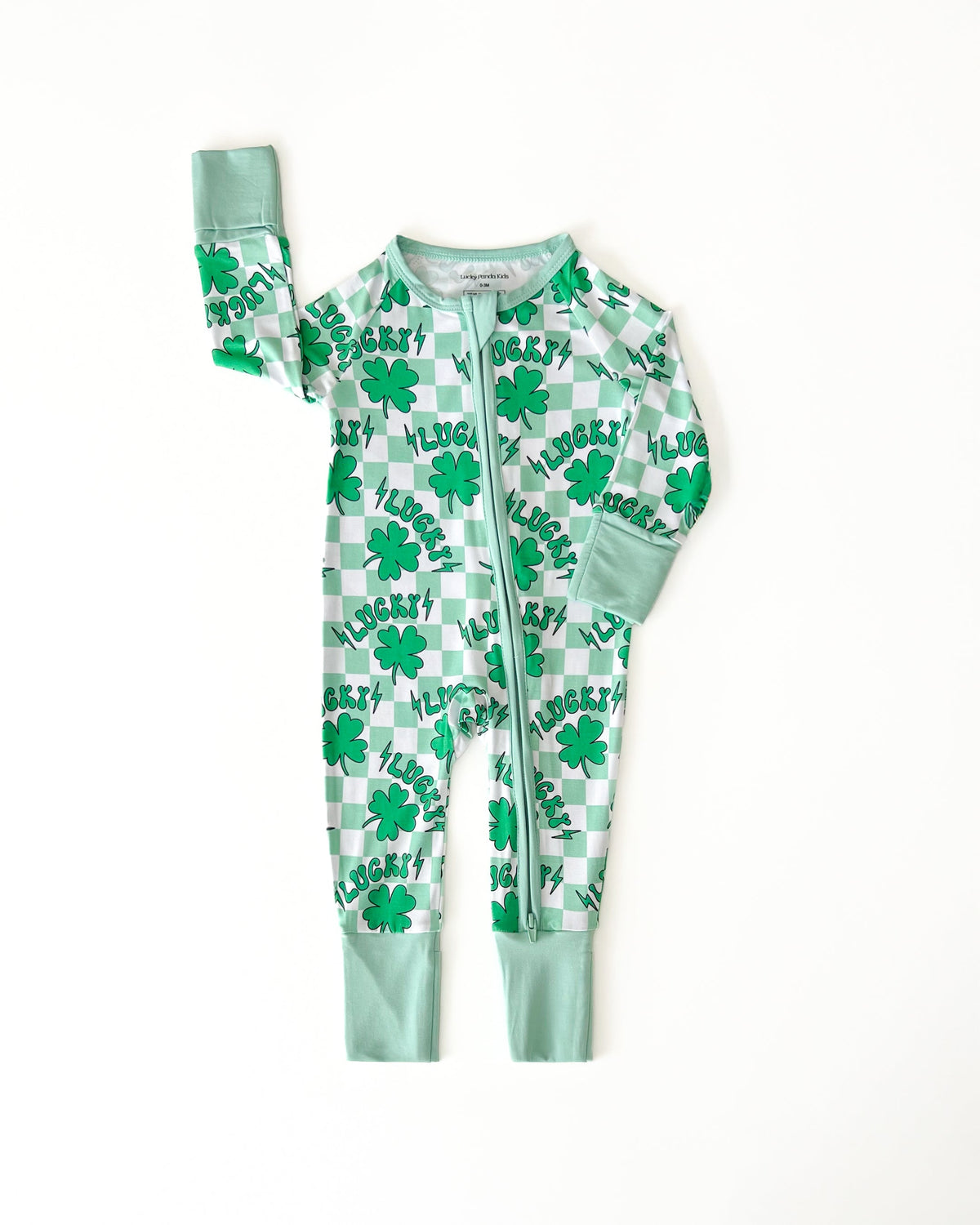 Bamboo Zip Romper | Lucky Shamrock