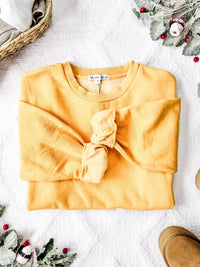 IN STOCK Vintage Wash Pullover - Mustard FINAL SALE