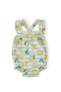 Lovely Lemons Ruffle Cross Back Romper
