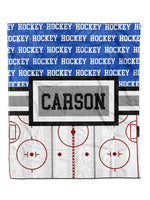 Hockey Minky Custom Blanket